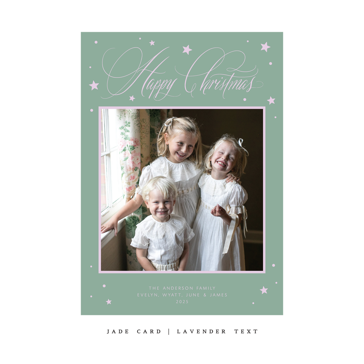 Keaton Classic Flat Print Holiday Card, Large (Archive)
