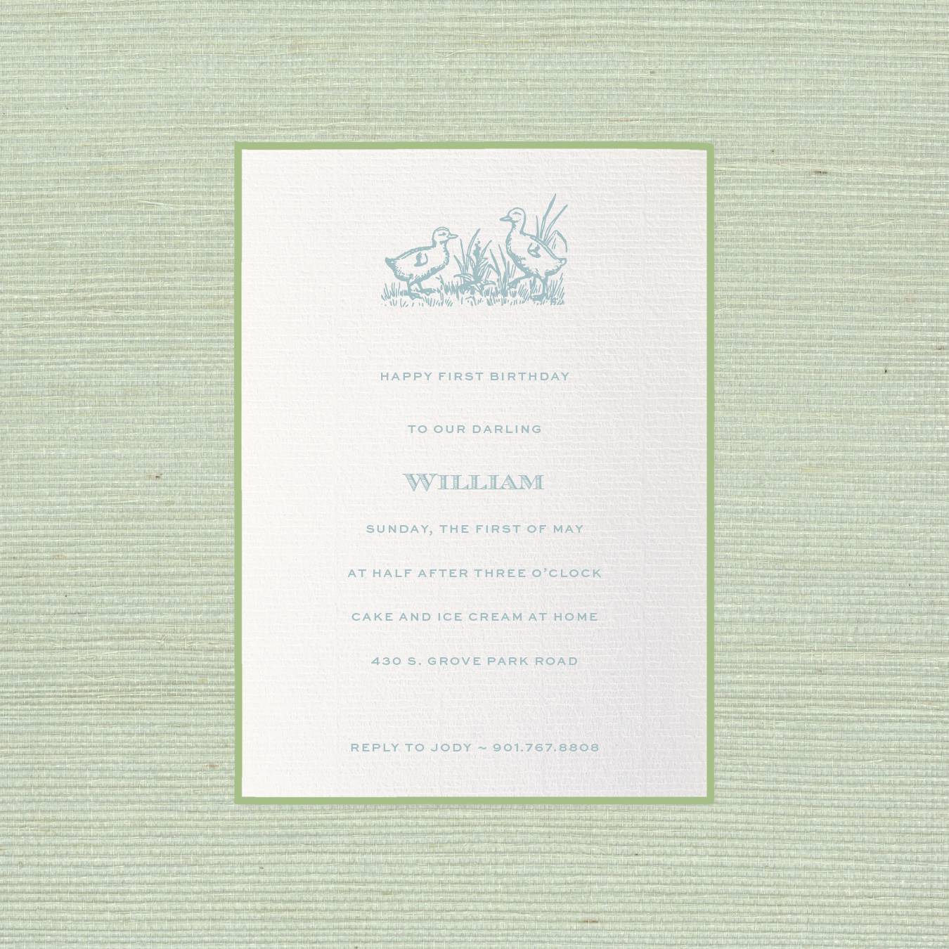 Heath Motif Birthday Invitation