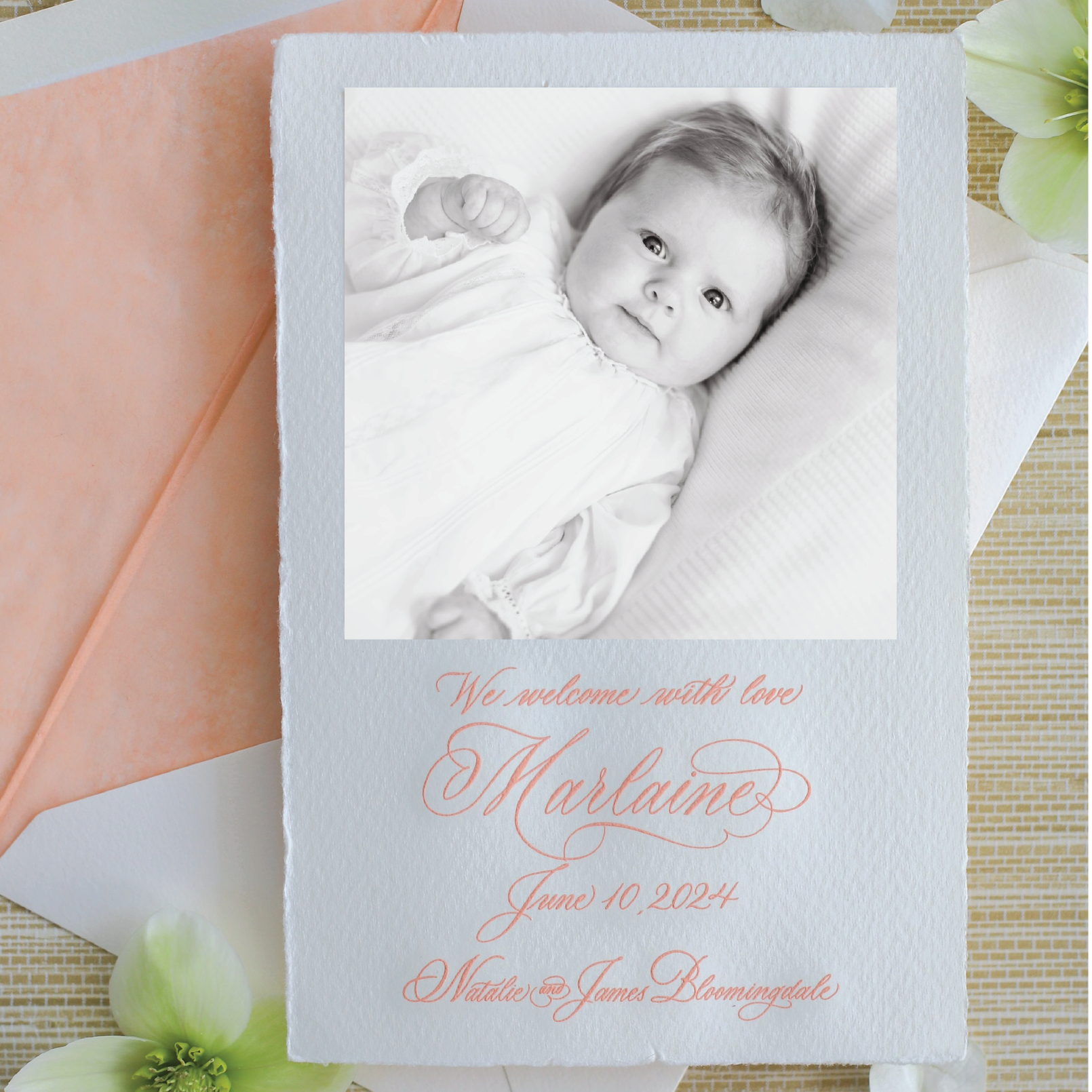 Madeline Engraved Birth Announcement