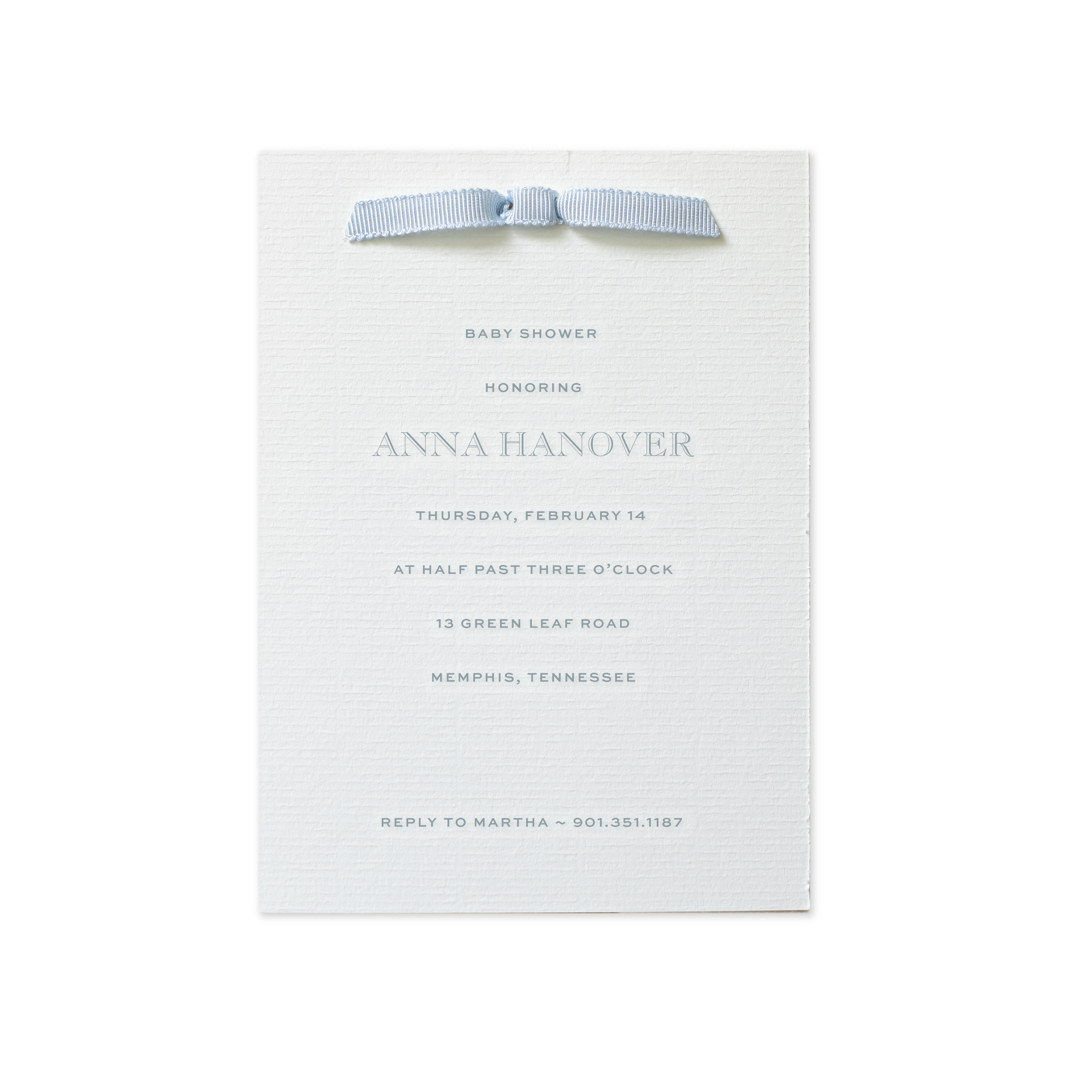 Camden Ribbon Baby Shower Invitation