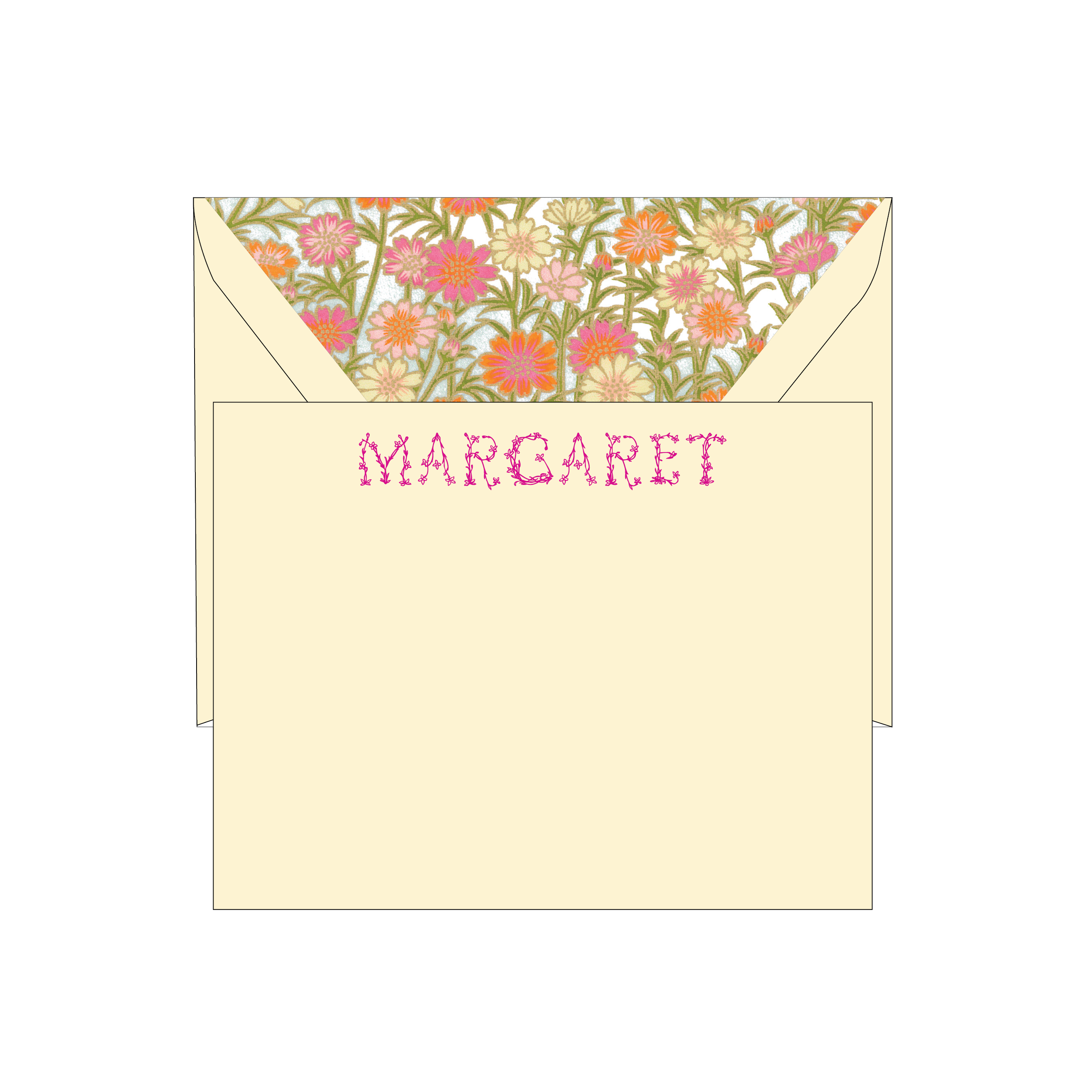Flora Luxe Engraved Note