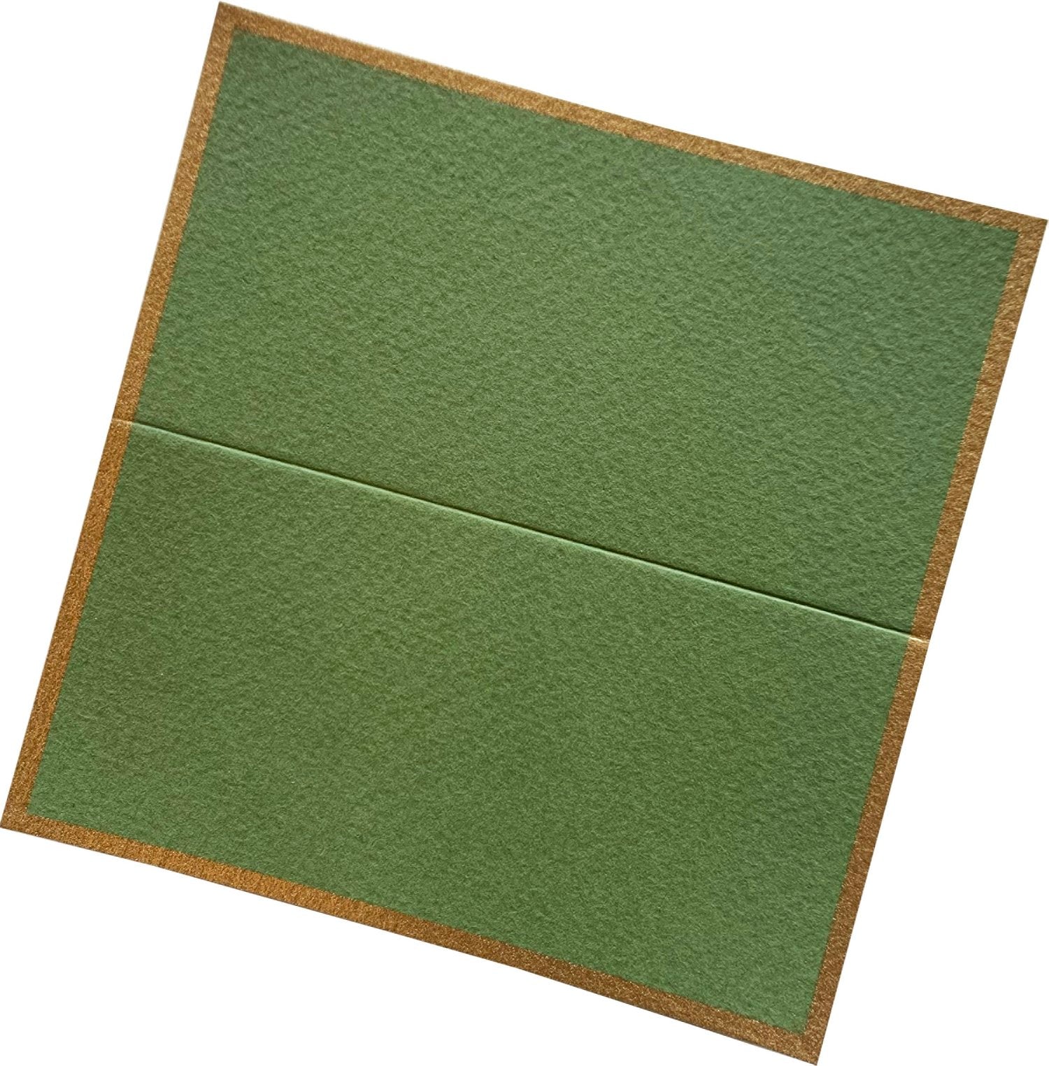Moss and Gold Tented Placecards