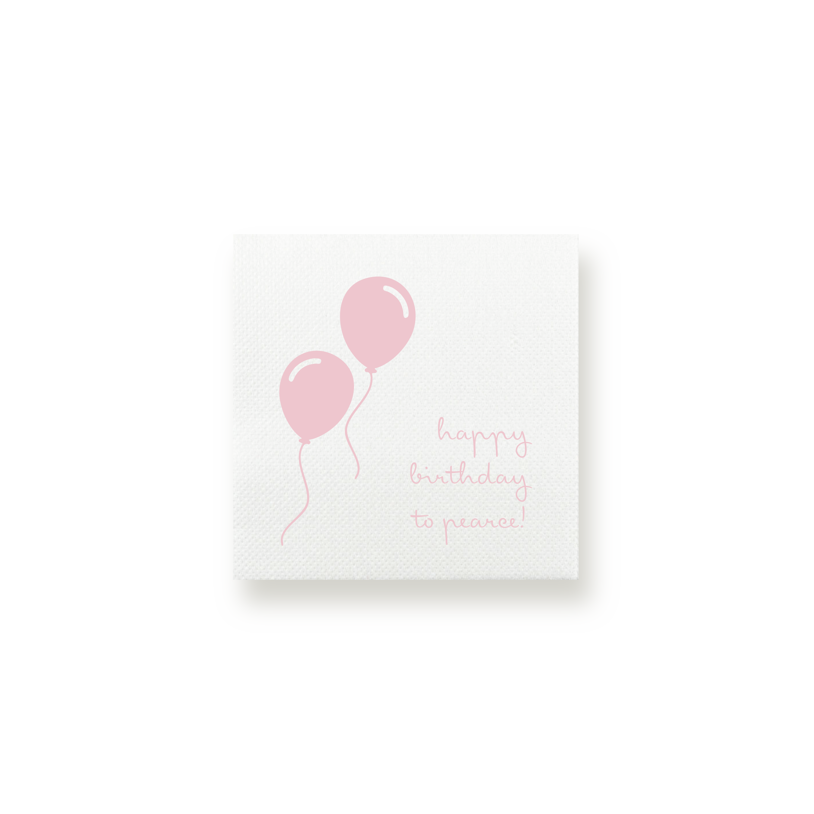 Balloon Birthday Petite Napkin – Pink