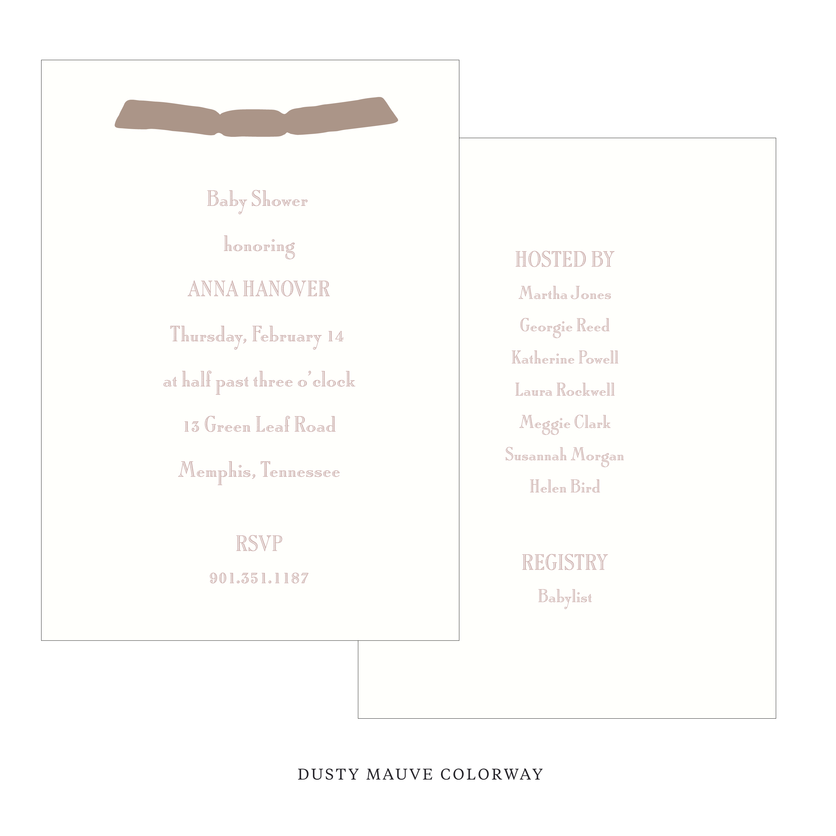 Cambridge Ribbon Baby Shower Invitation