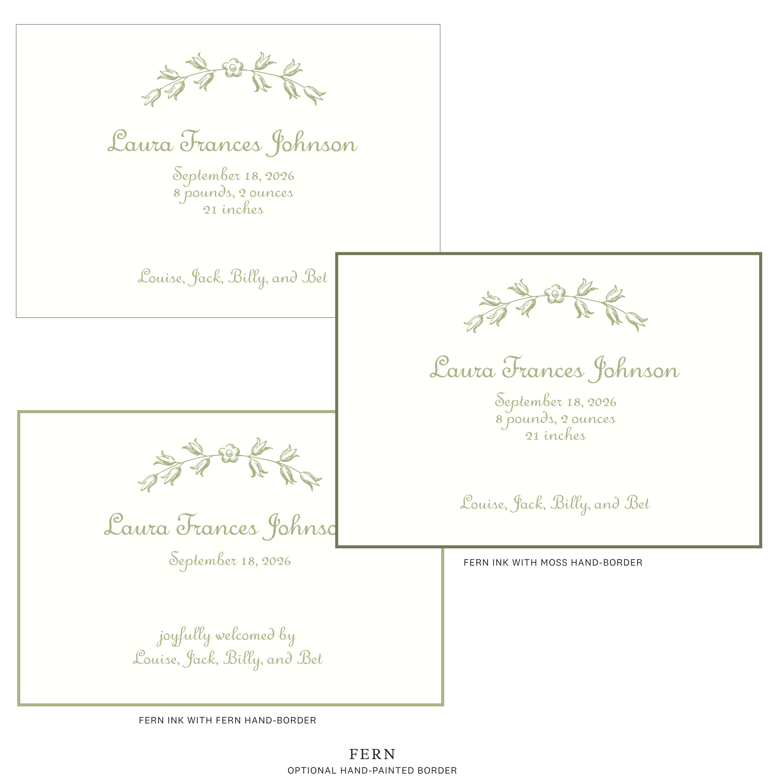 Campbell Motif Birth Announcement