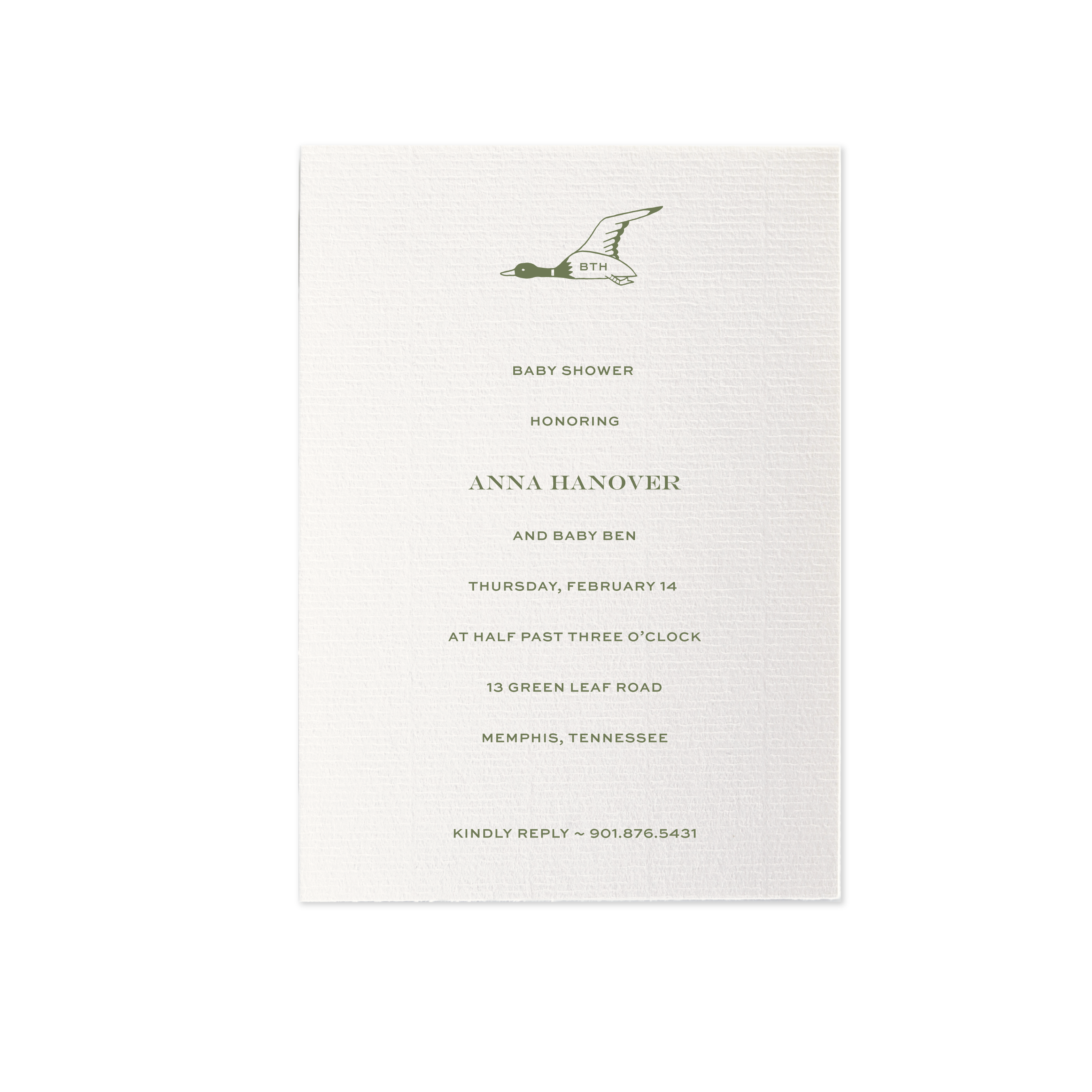 Hampstead Motif Baby Shower Invitation