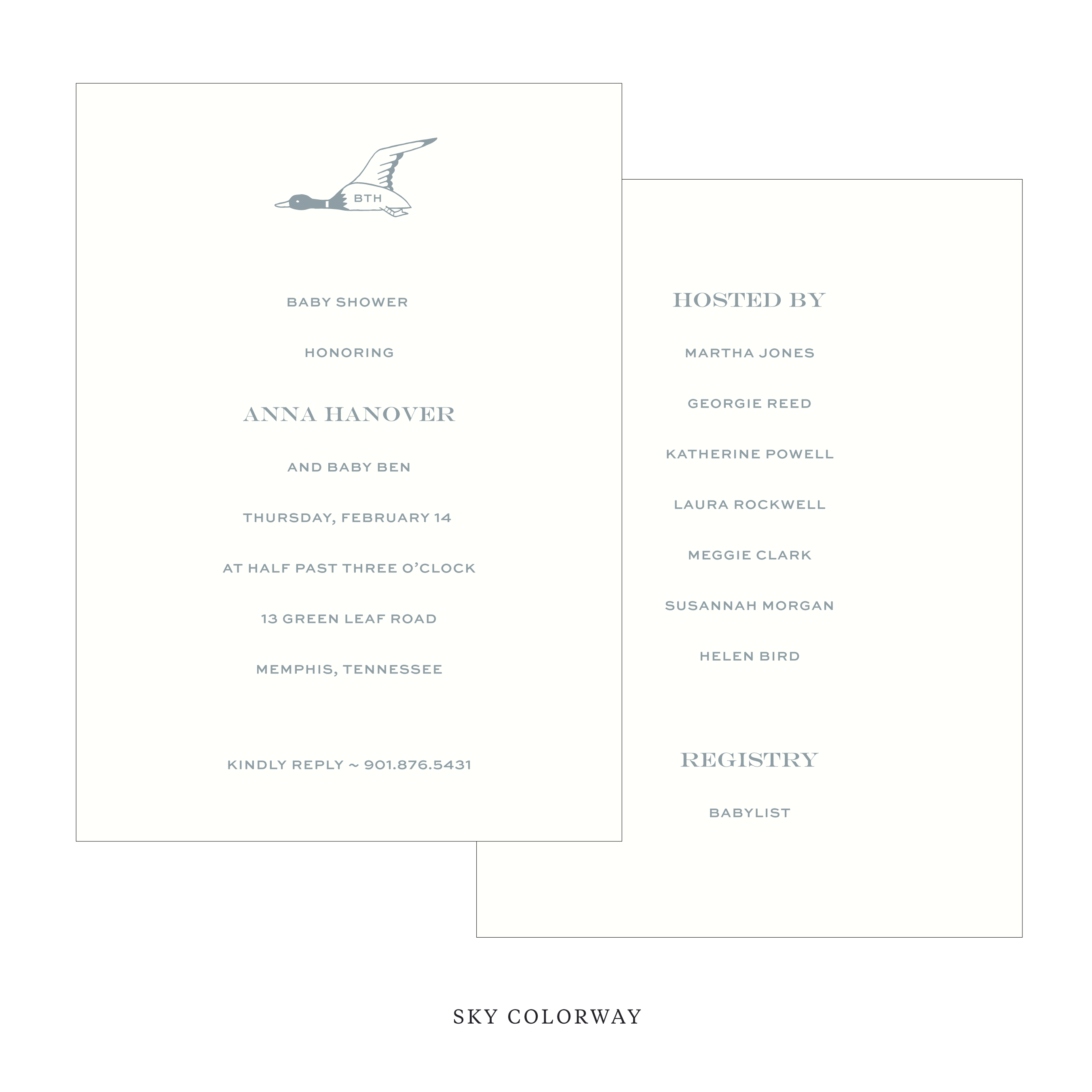 Hampstead Motif Baby Shower Invitation
