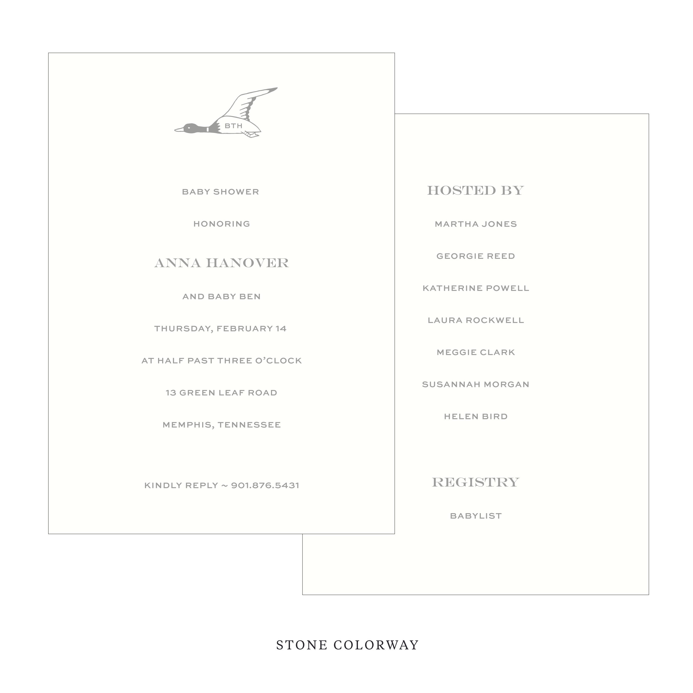Hampstead Motif Baby Shower Invitation