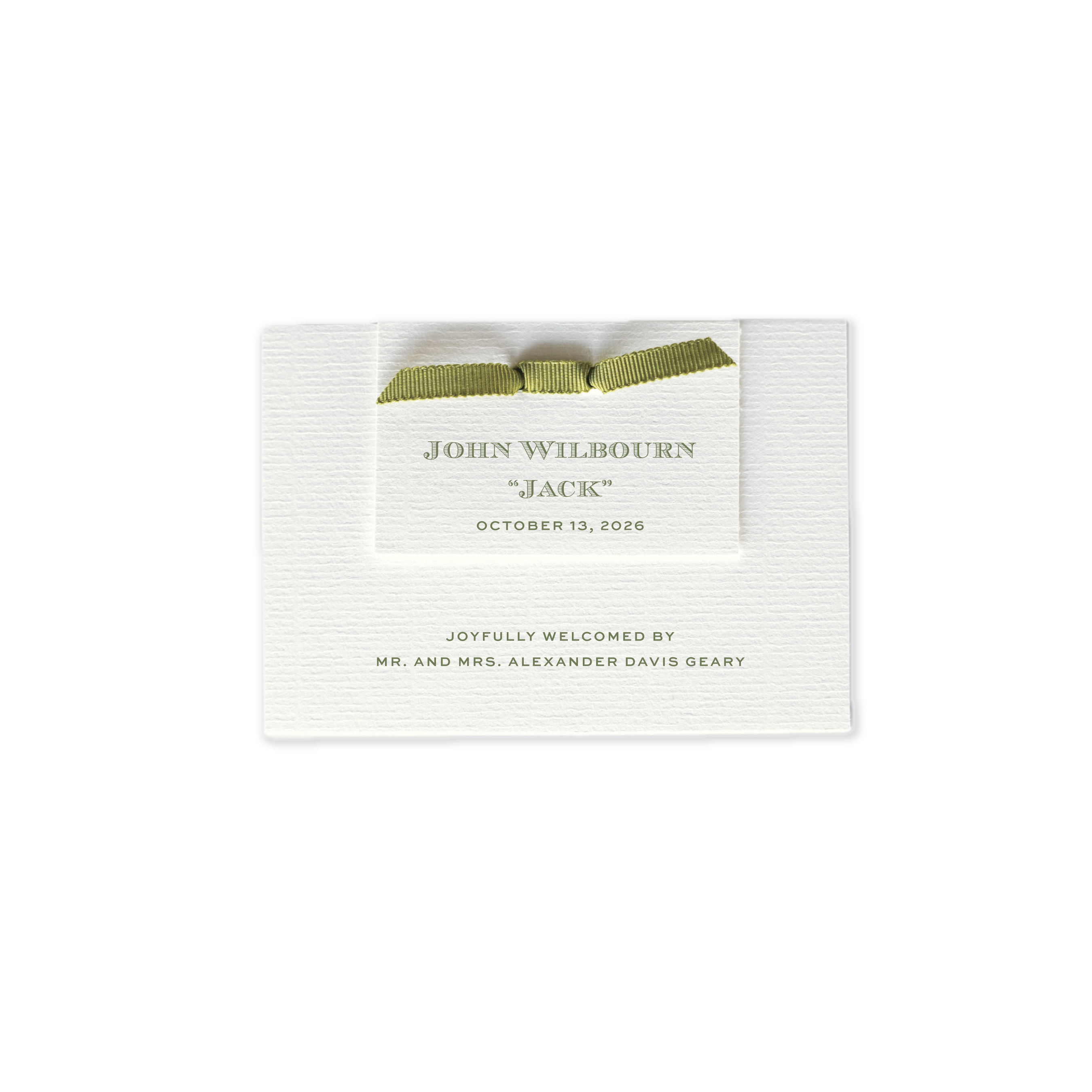 Heath Layered Birth Announcement