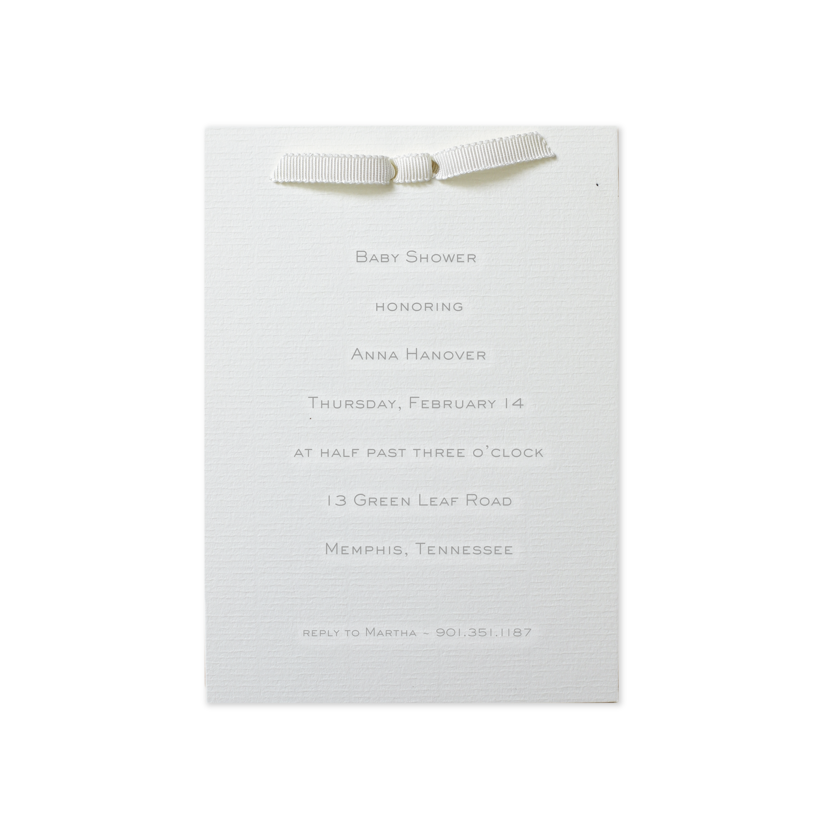 Richmond Ribbon Baby Shower Invitation