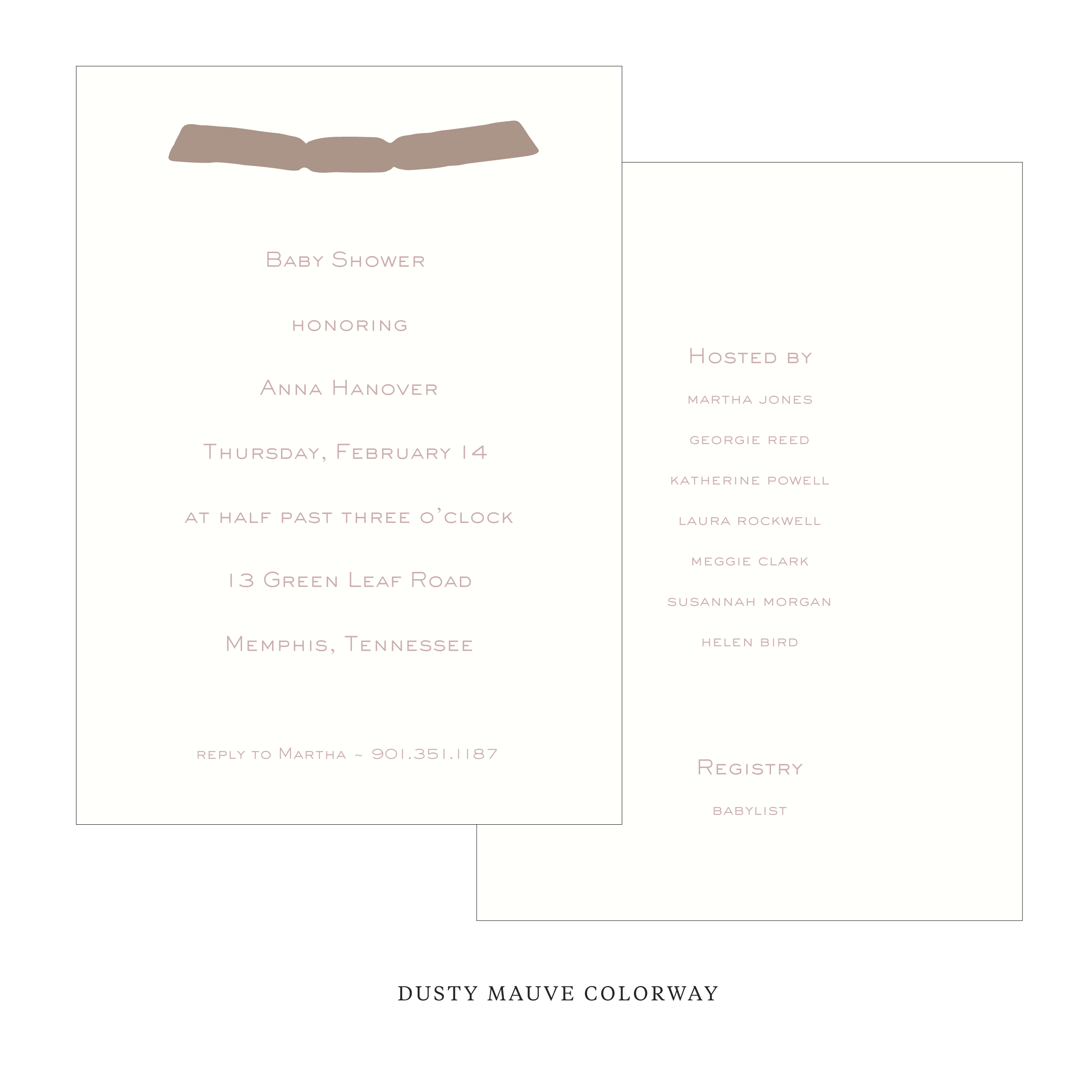 Richmond Ribbon Baby Shower Invitation