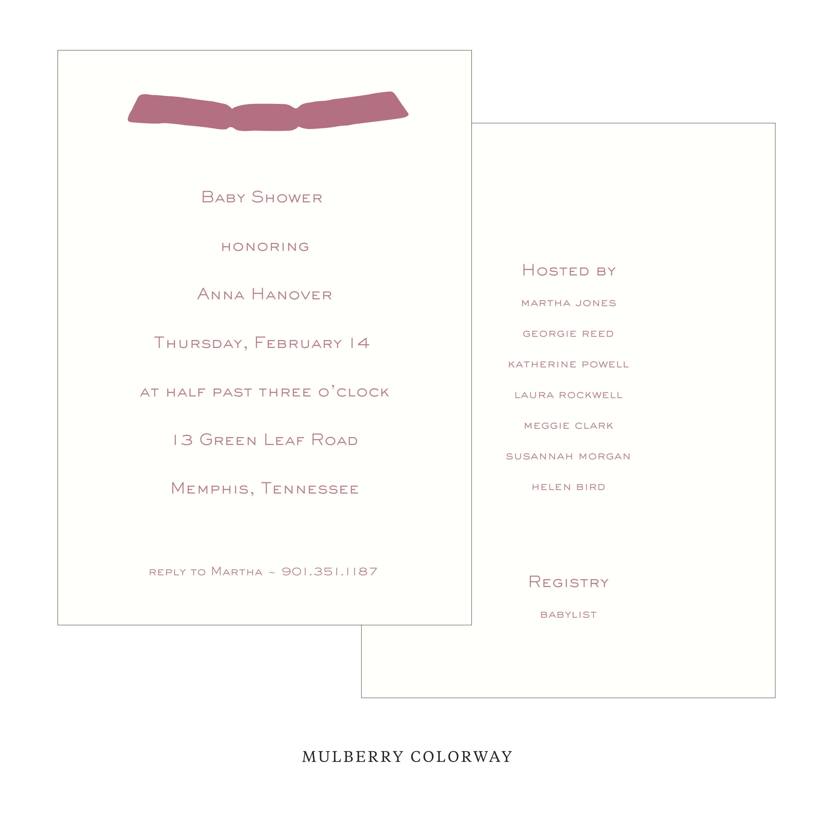 Richmond Ribbon Baby Shower Invitation