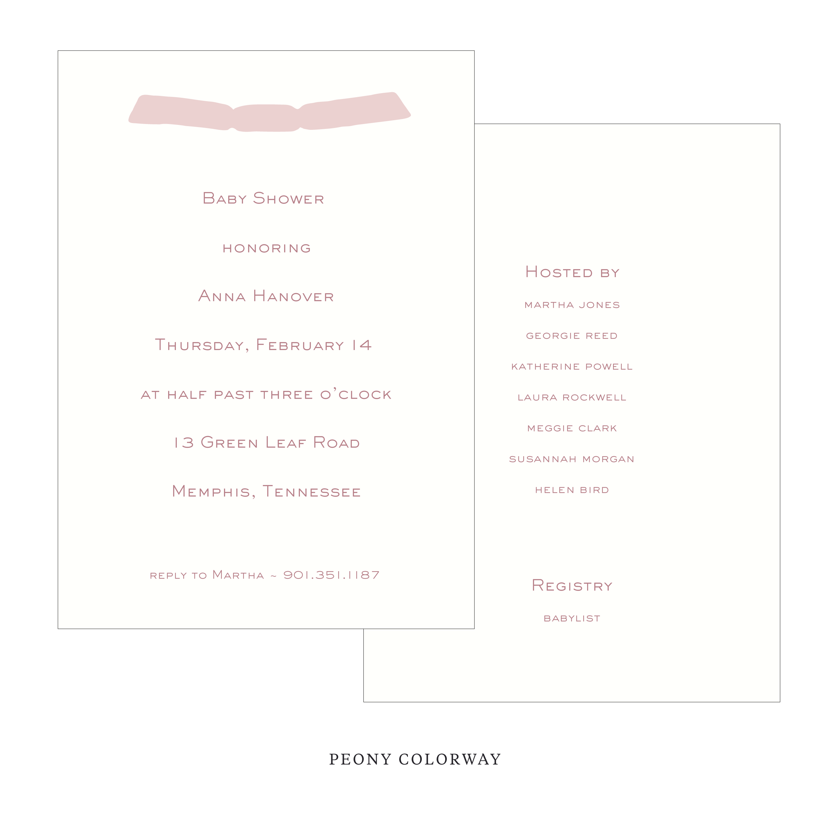 Richmond Ribbon Baby Shower Invitation
