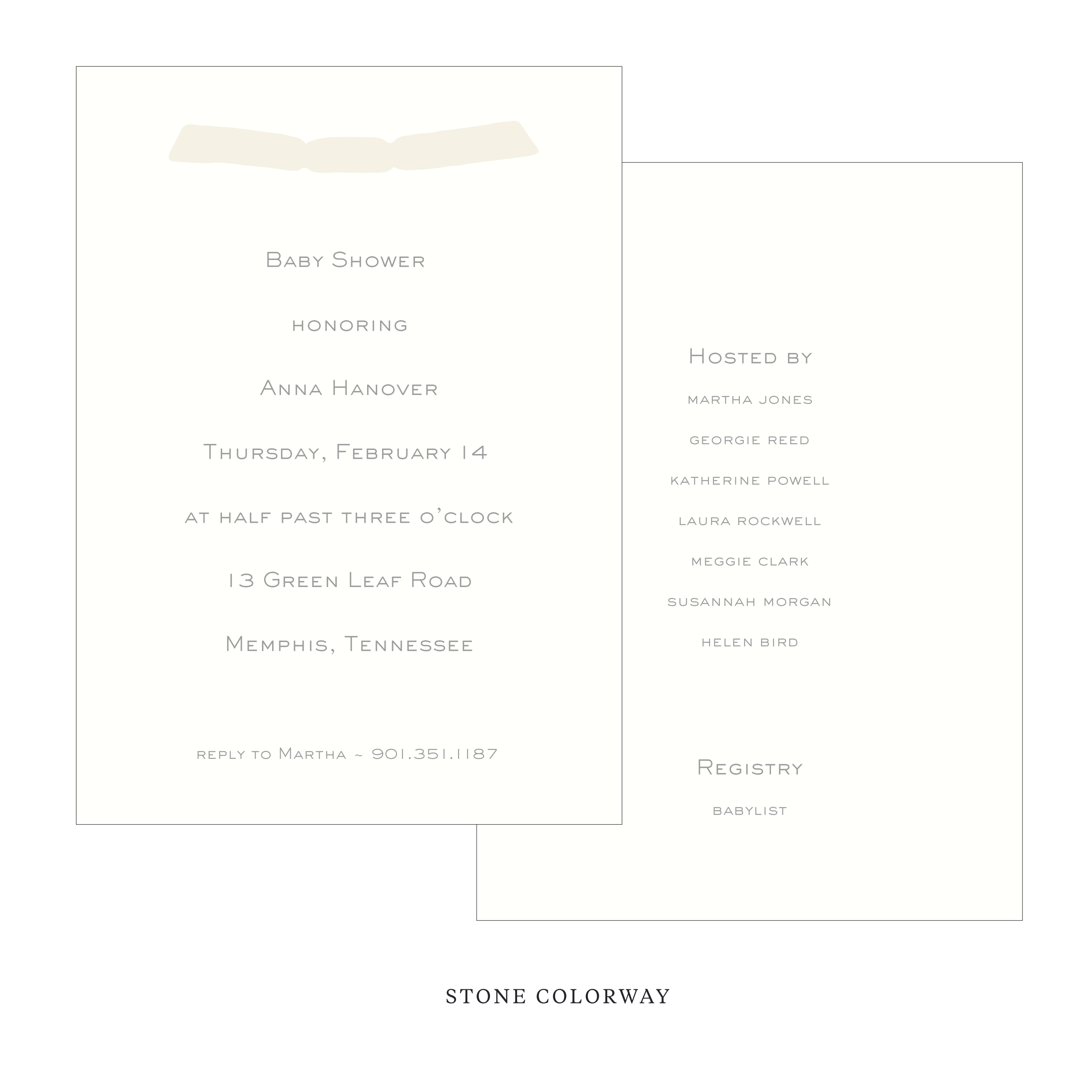 Richmond Ribbon Baby Shower Invitation