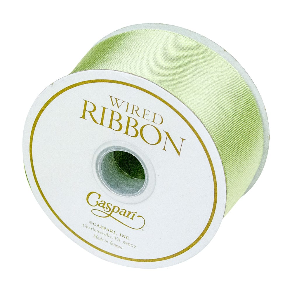 Celadon Wired Satin Ribbon