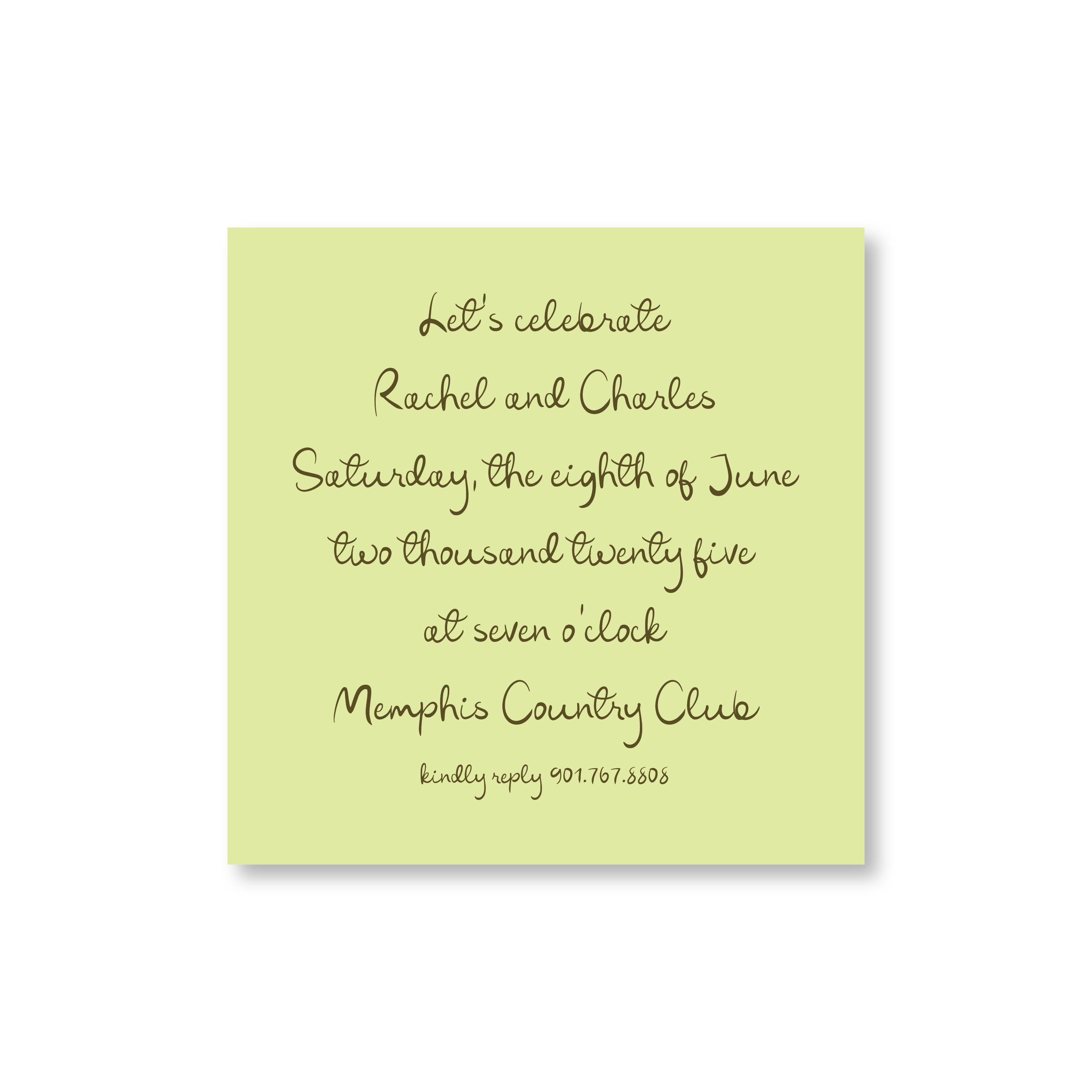 Rachel Bridal Invitation