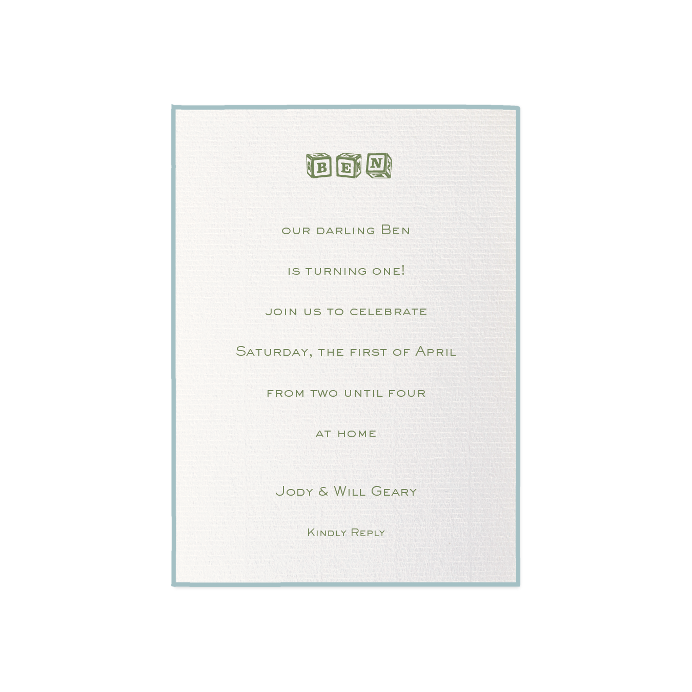 Richmond Motif Birthday Invitation