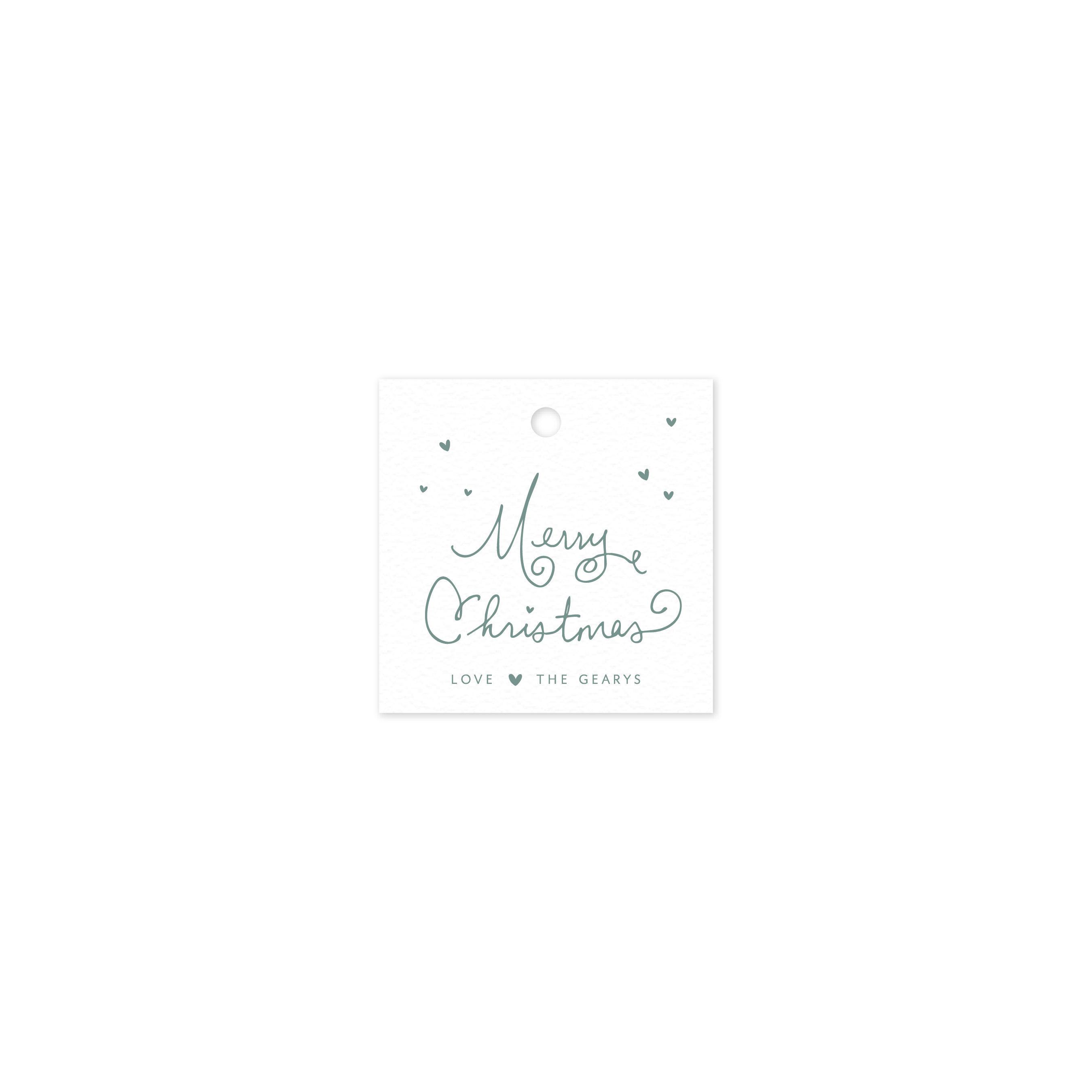 Sinclair Square Letterpress Holiday Gift Tag