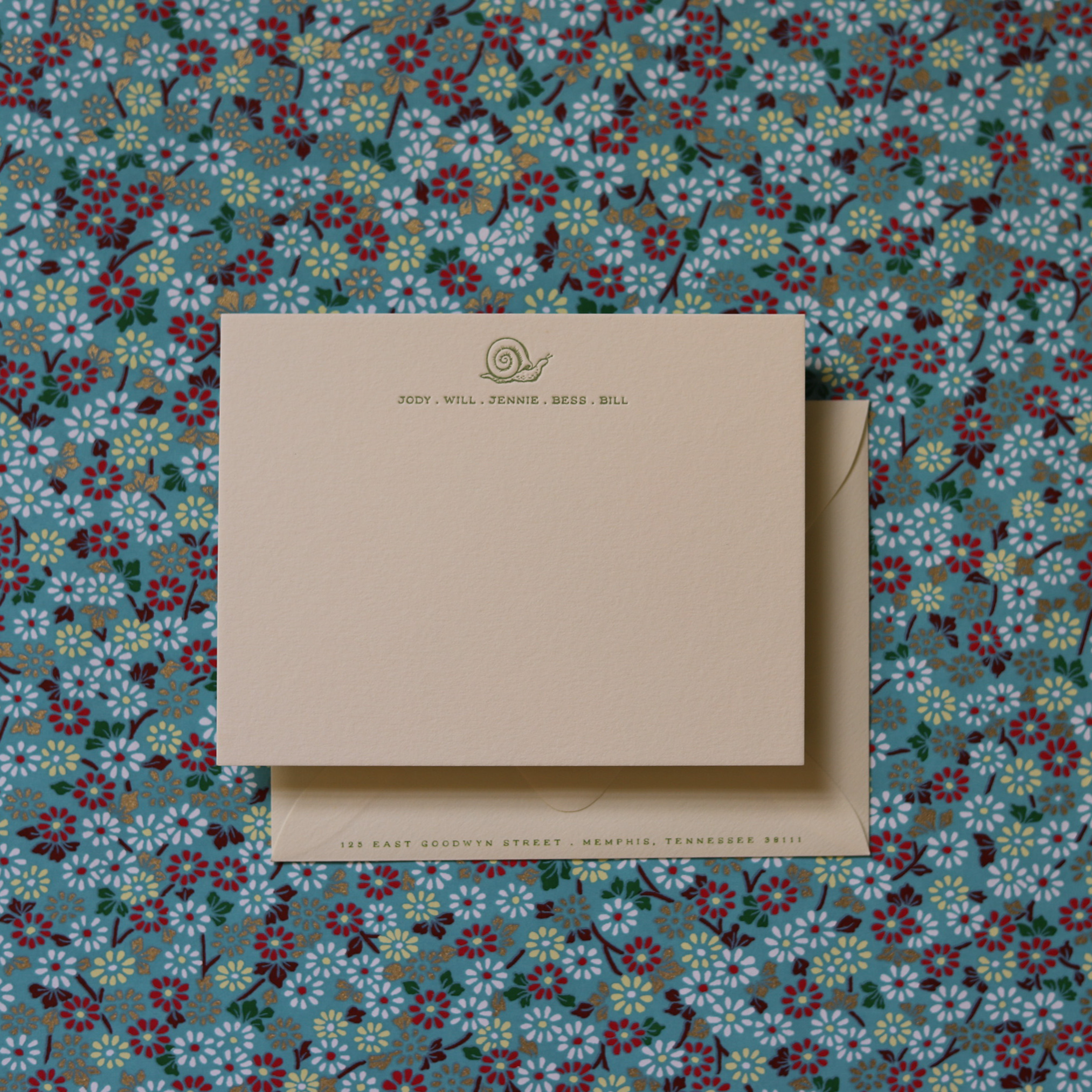 Snail Letterpress Stationery