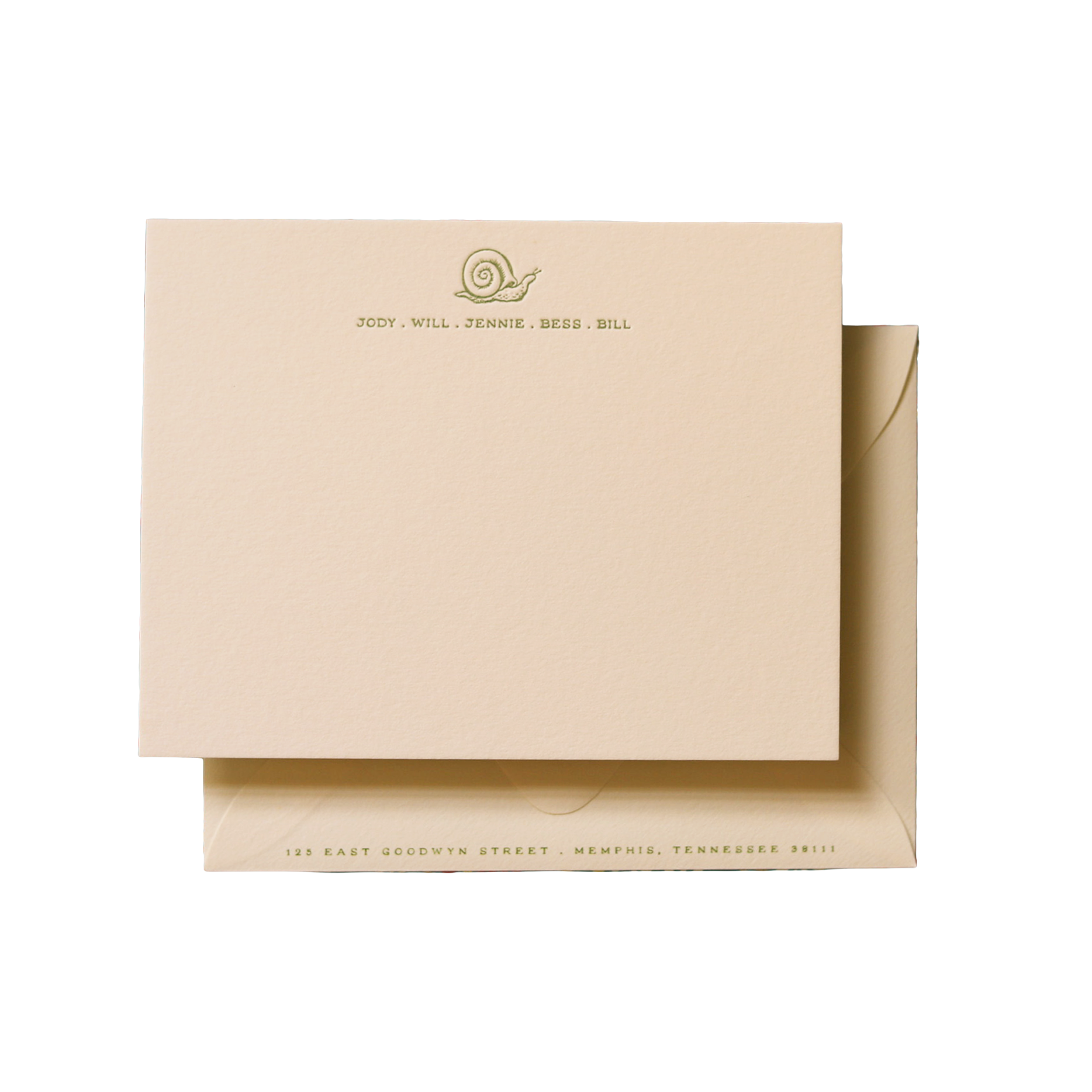 Snail Letterpress Stationery