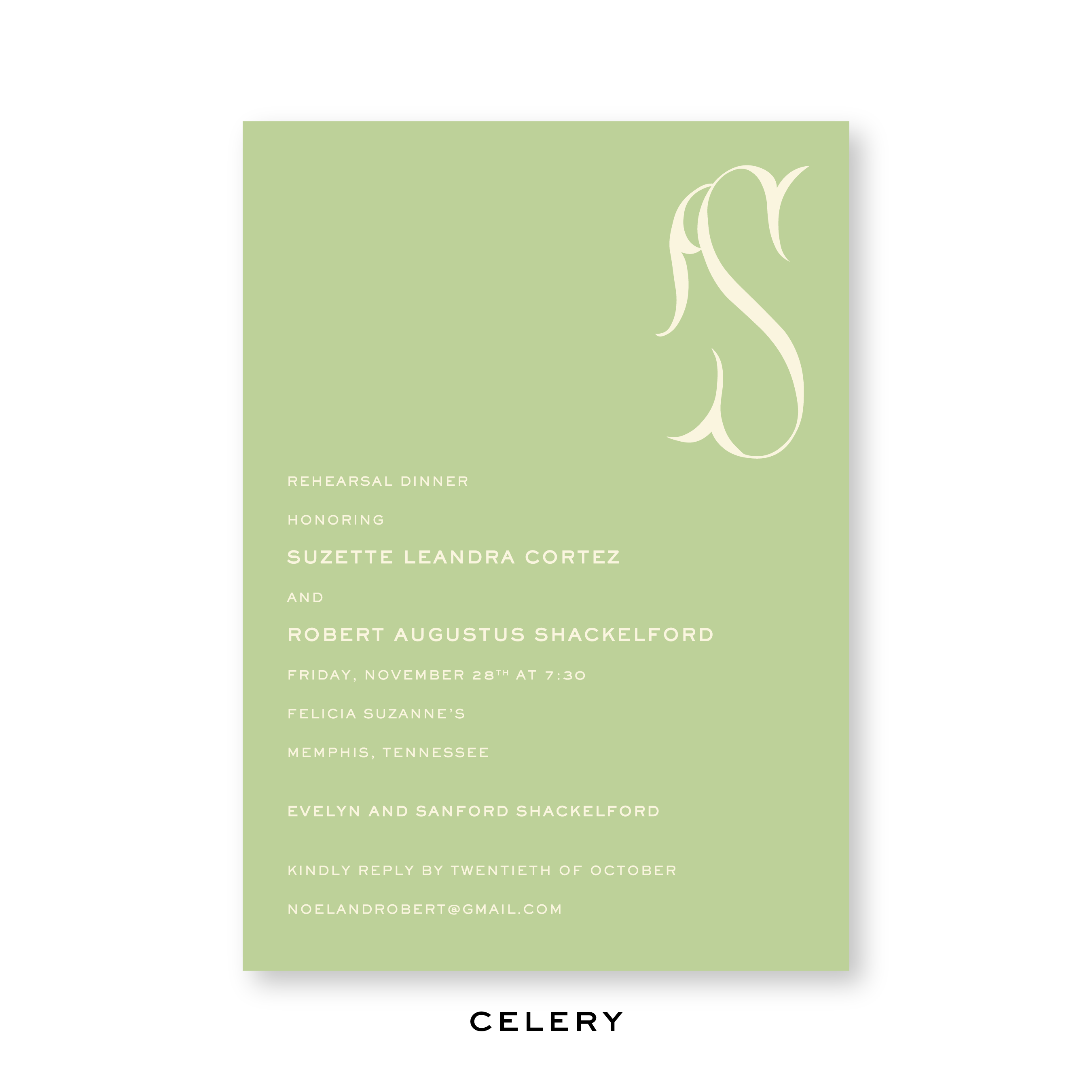 Suzette Rehearsal Dinner Invitation