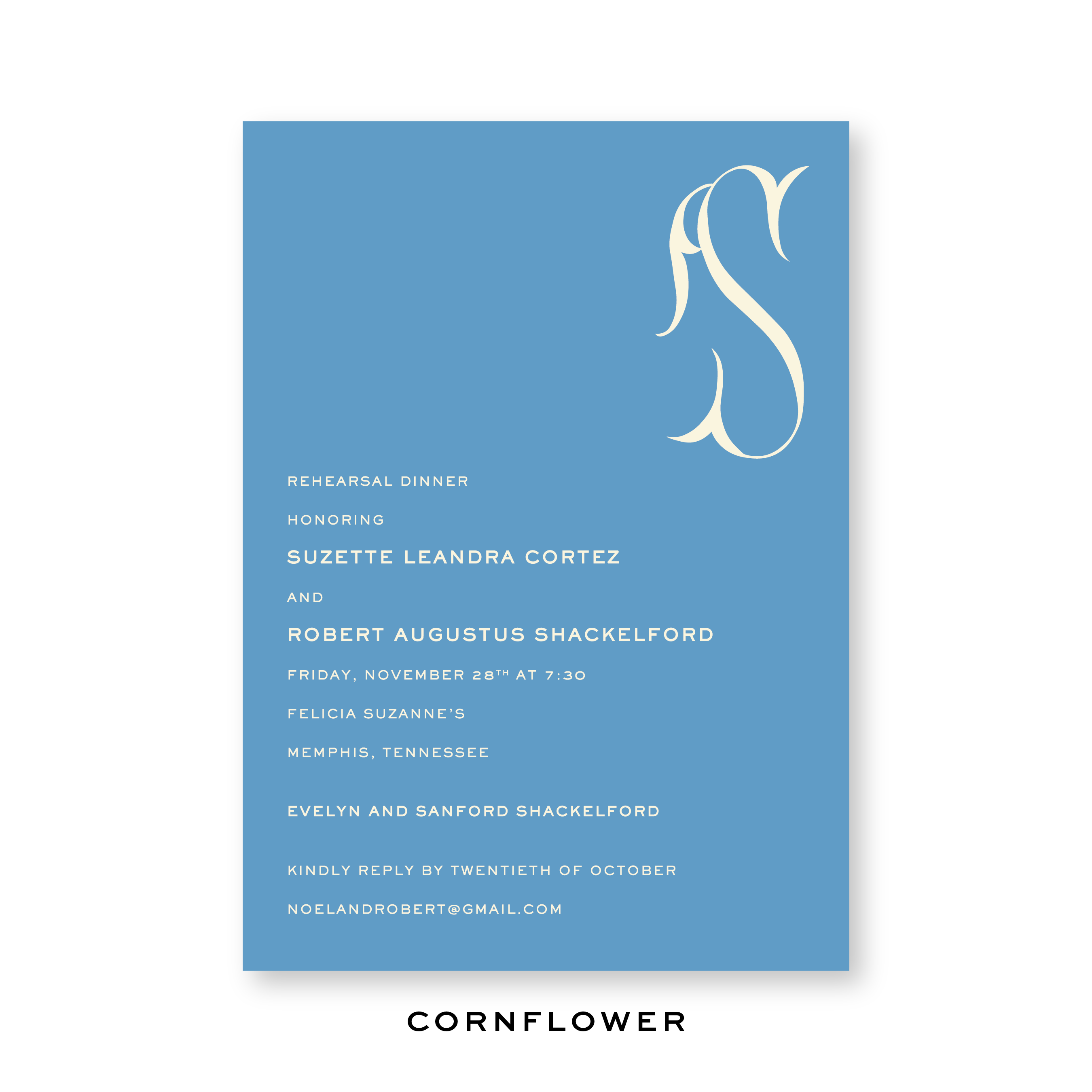 Suzette Rehearsal Dinner Invitation