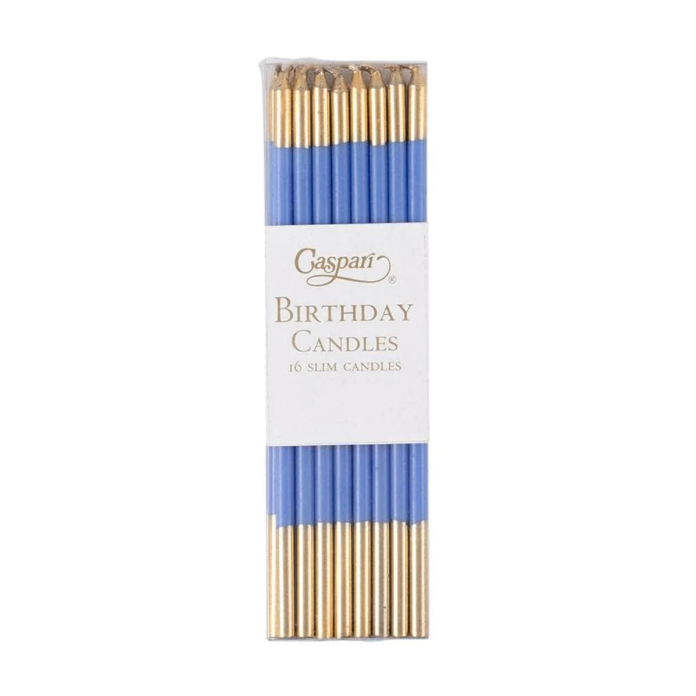 Blue Slim Birthday Candles