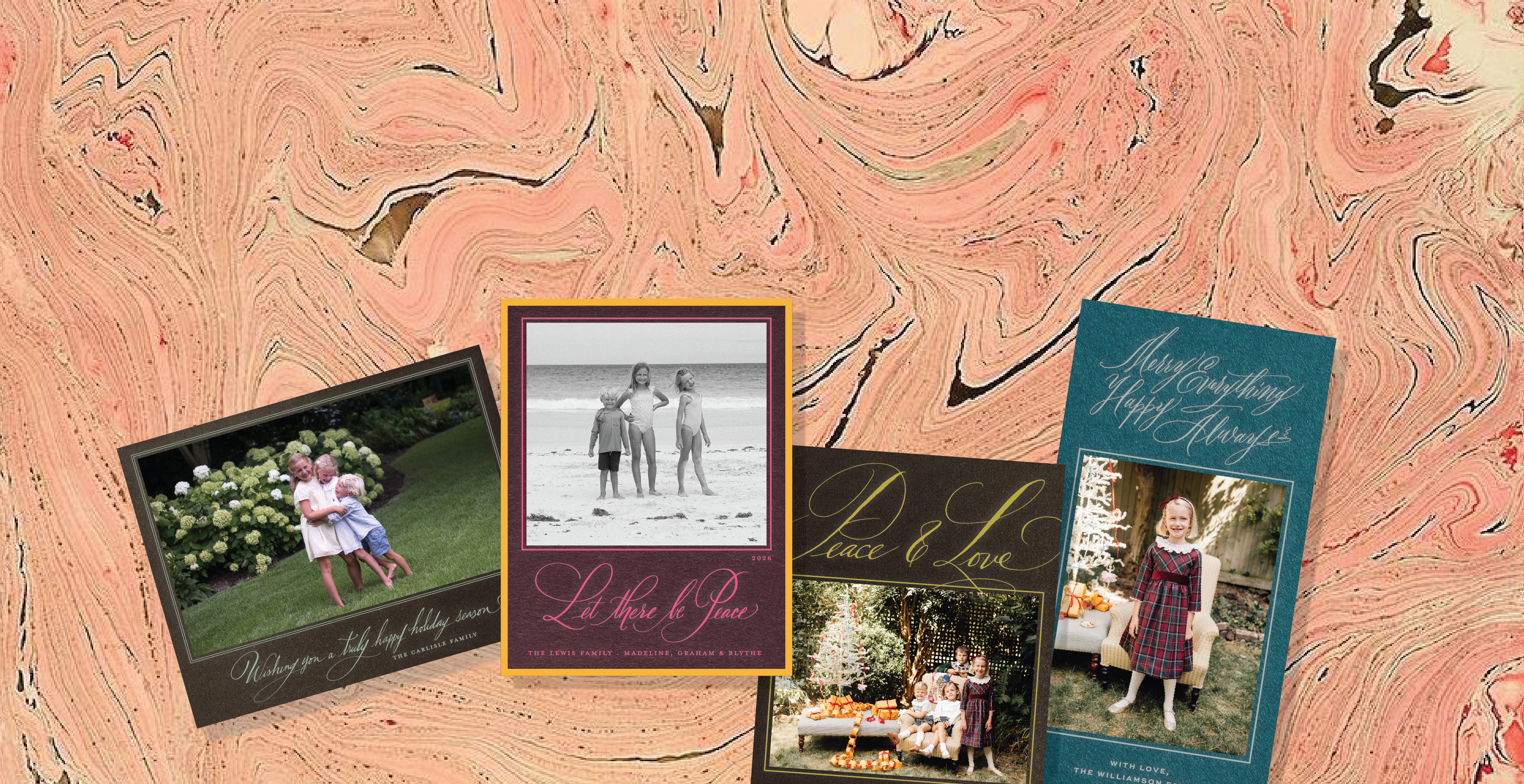 Holiday Greetings Engraved Cards