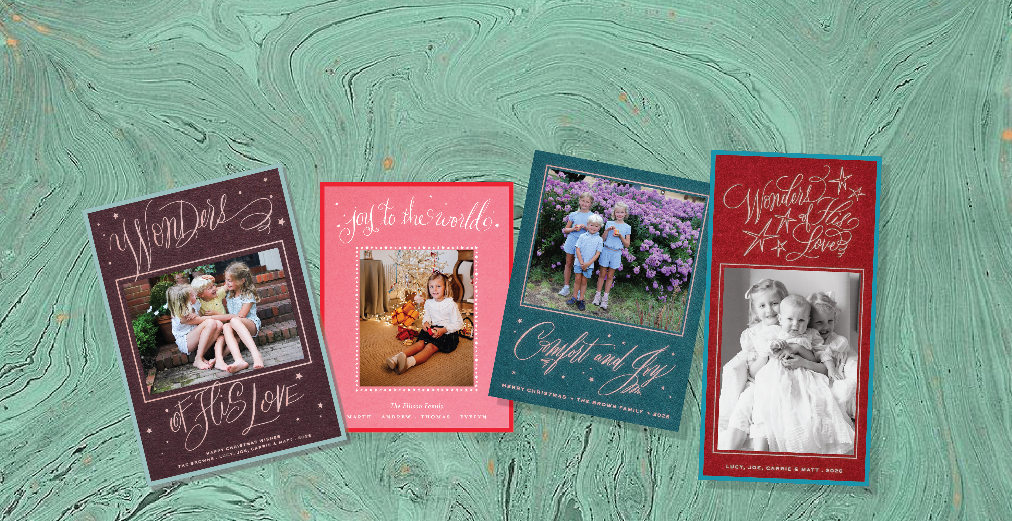 Engraved Religious Christmas Photo Cards
