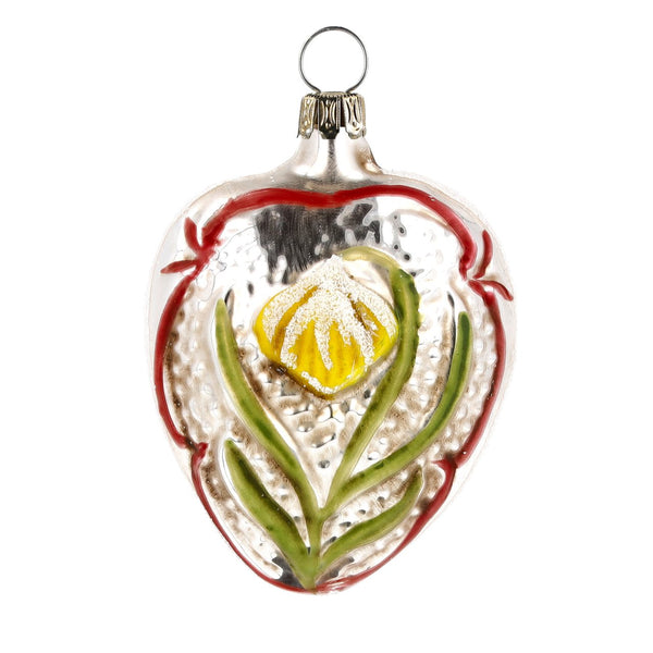 Snowdrop Handblown Glass Ornament