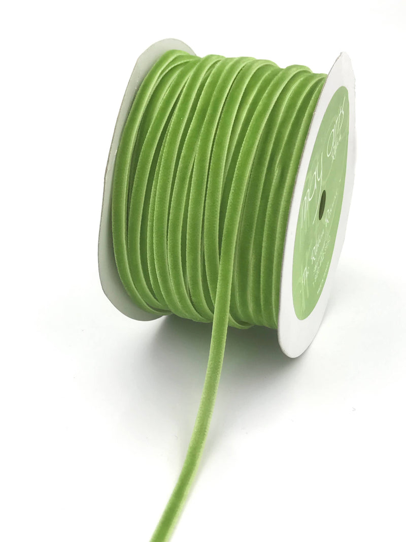 1/8" Parrot Green Velvet Cord String