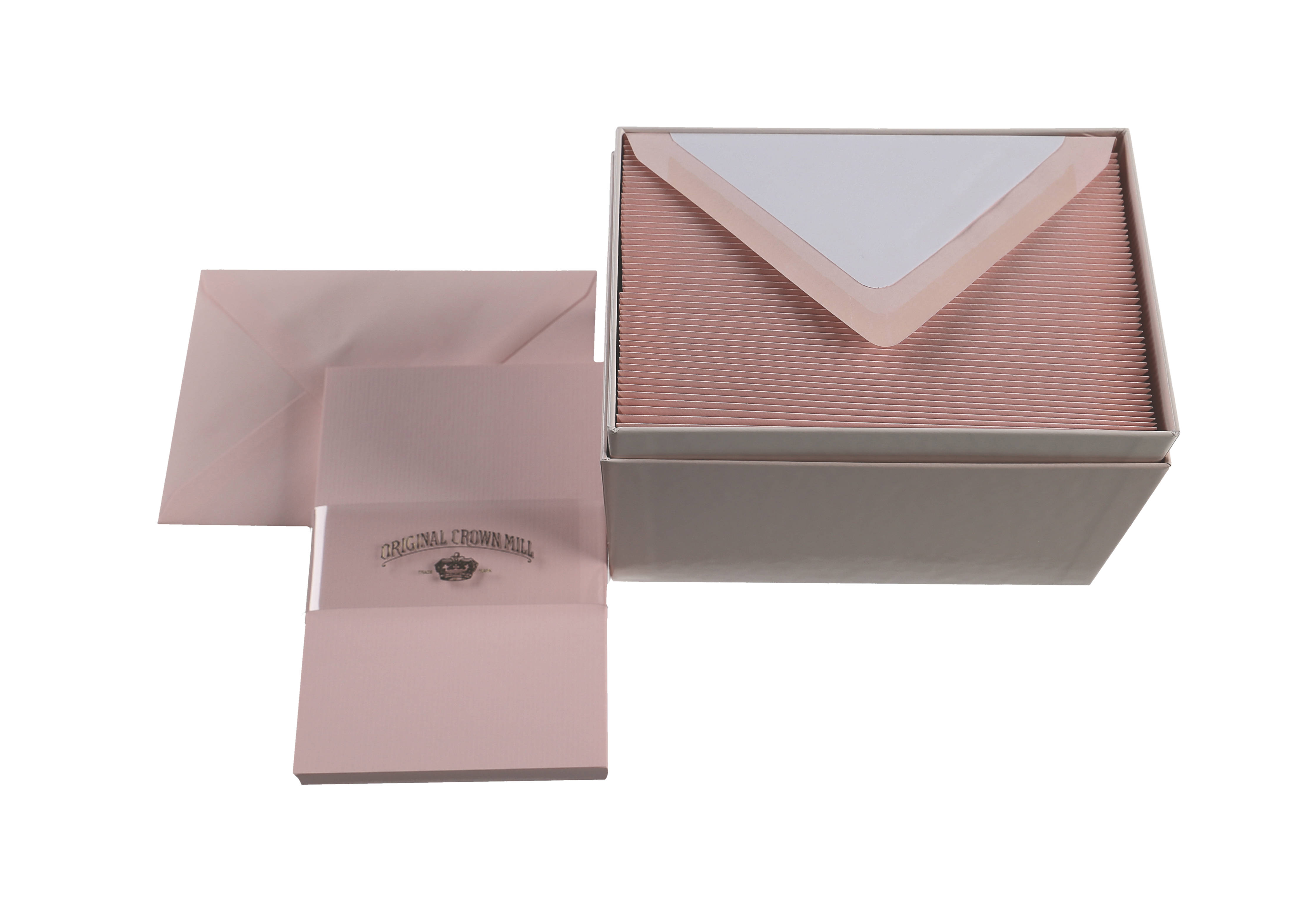 Original Crown Mill Classic Laid Note Card Presentation Box: White / 4x6"