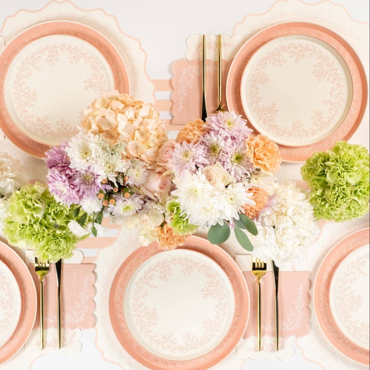 Floral Elegance Pink Beverage Napkins