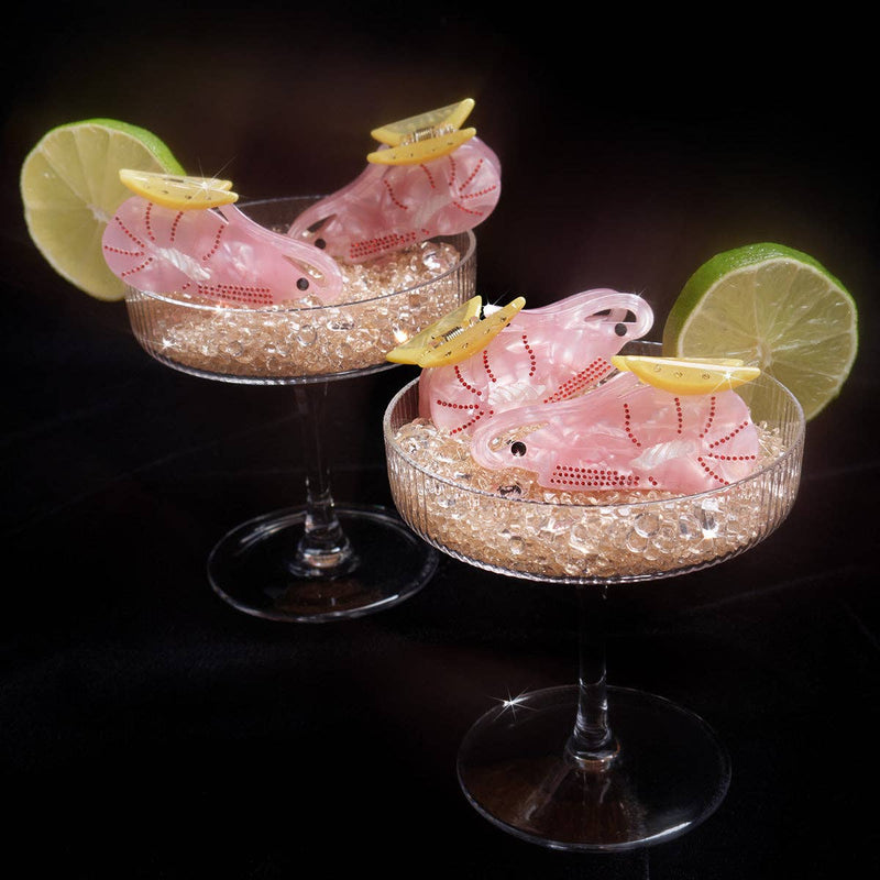 Shrimp Cocktail with Lemon Small Hair Claw Clip