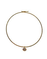 Oval Bezel Set Collar Necklace
