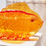 Sea Bream Clear Orange Acetate Ocean Fish Hair Claw Clip