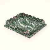Marbled Scalloped Tray Set - Green Mountain