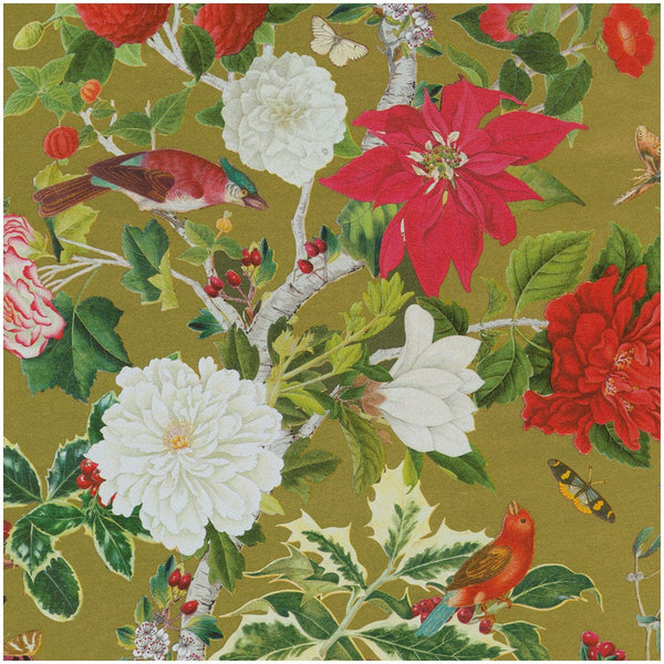 Christmas Chinoiserie Gold Foil Wrapping Paper