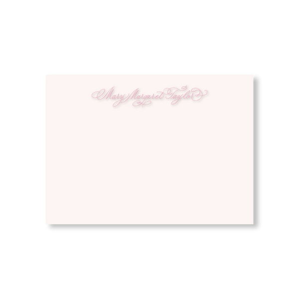 Taylor Pink Calligraphy Stationery