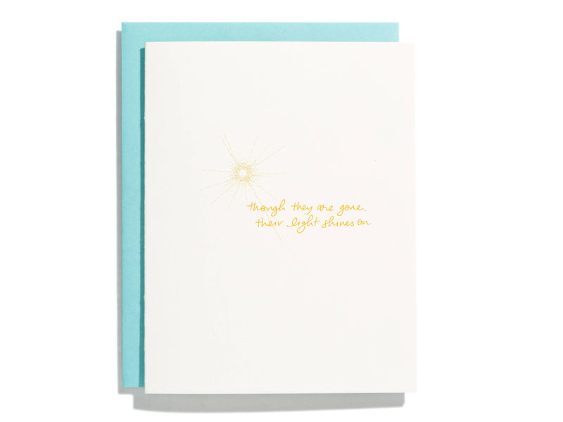 Light Shines On Letterpress Greeting Card