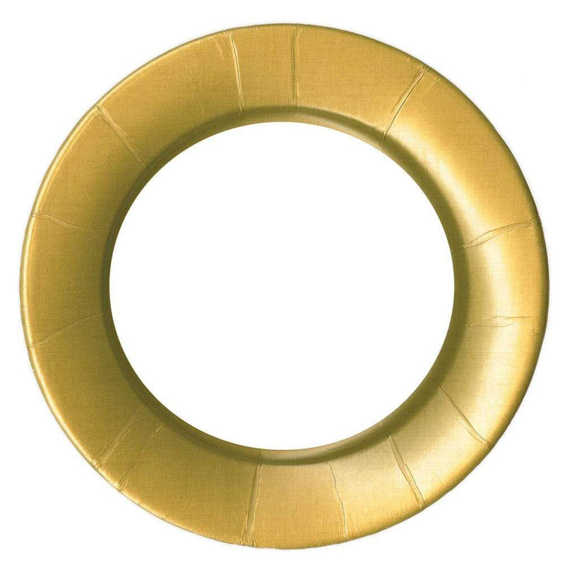 Linen Gold Border Dinner Plate