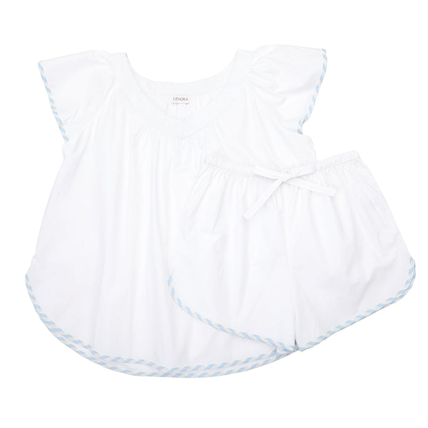 Blue Vandy Cotton Short Pajamas