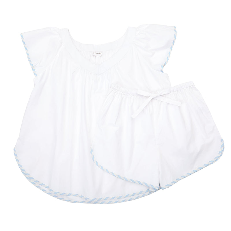 Blue Vandy Cotton Short Pajamas