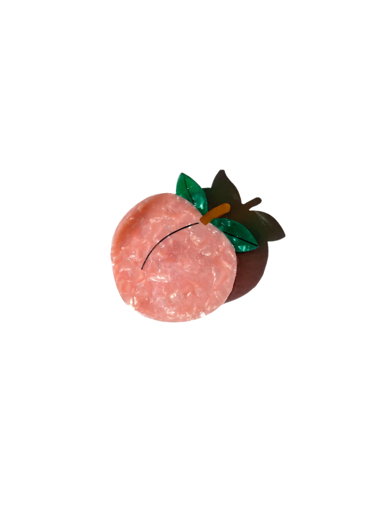 Hand-painted Peach Claw Hair Clip | Eco-Friendly