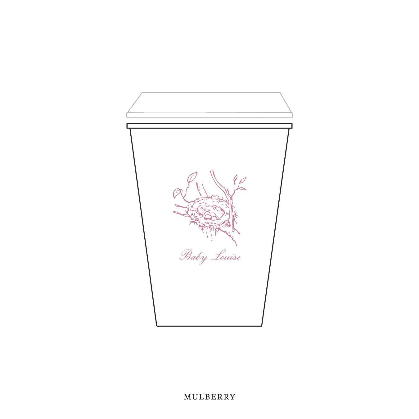 Surrey Motif Paper Cup | 12 oz with Lid