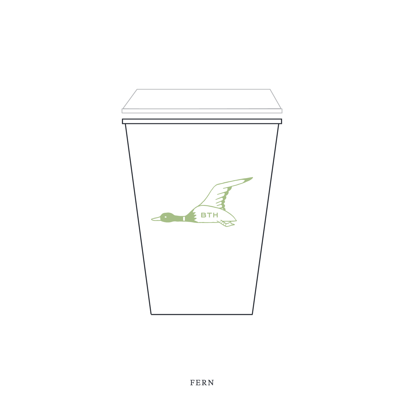 Hampstead Motif Paper Cup | 12 oz with Lid