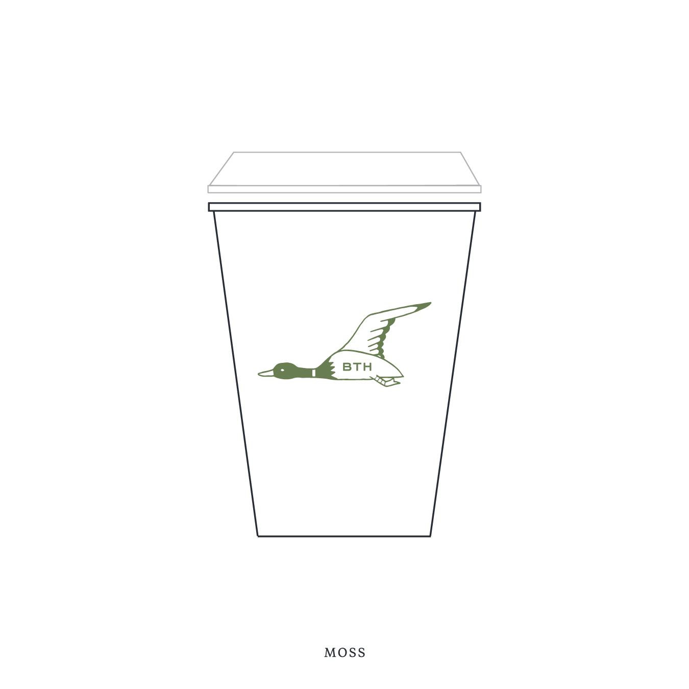 Hampstead Motif Paper Cup | 12 oz with Lid
