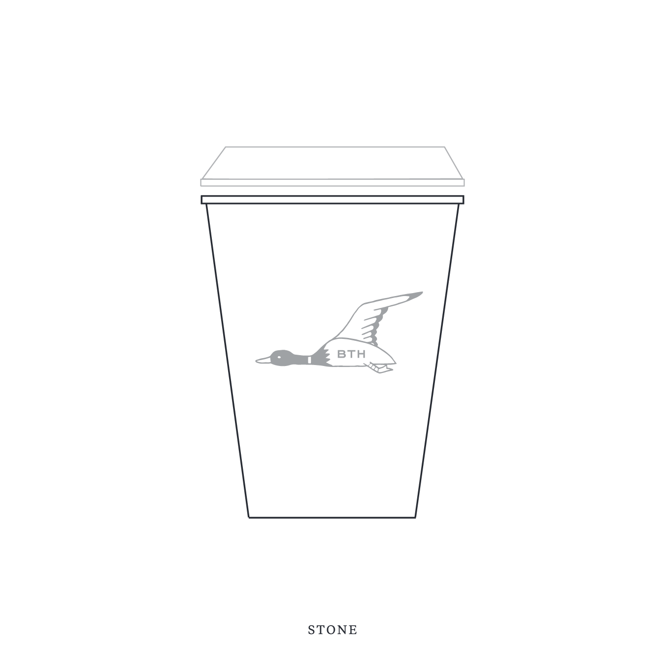 Hampstead Motif Paper Cup | 12 oz with Lid