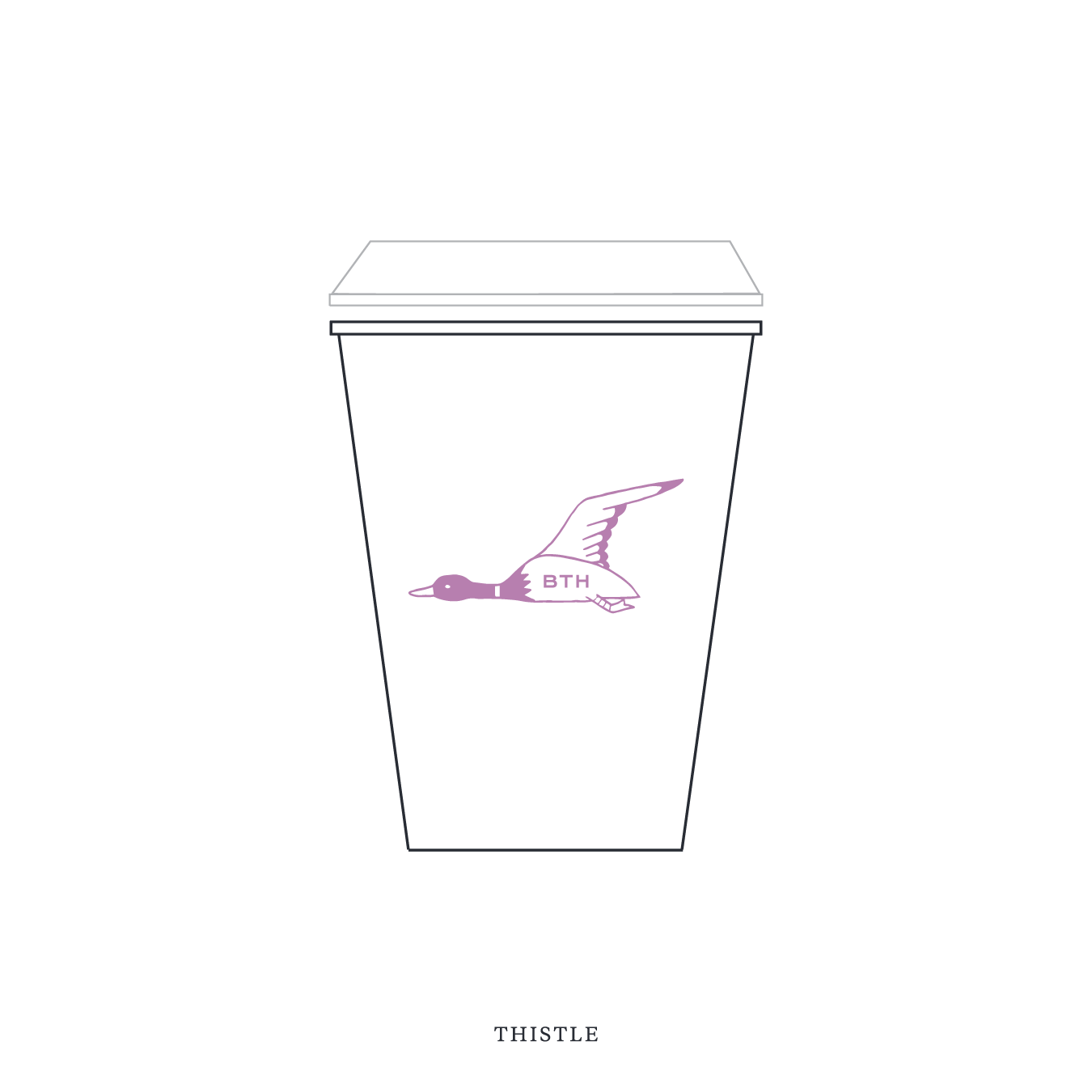 Hampstead Motif Paper Cup | 12 oz with Lid