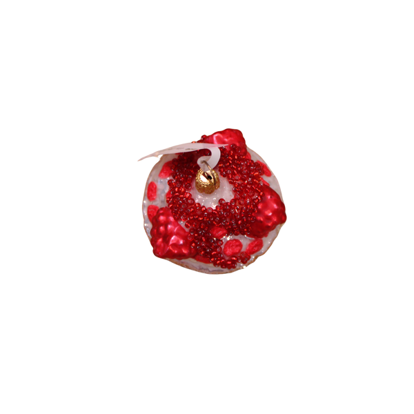 Raspberry Torte Glass Ornament